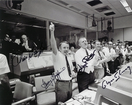Apollo 13 Launch Celebration 8x10 Multi-Signed Photograph Signed By 4 Flight Controller - Chris Kraft, Glynn Lunney, Gerry Griffin and Eugene Kranz (Beckett)